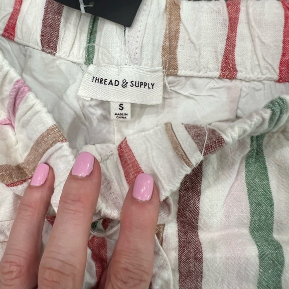 🌈NWT🌈Thread & Supply Haven Rainbow Stripe Tank and Short Set - Picture 5 of 8